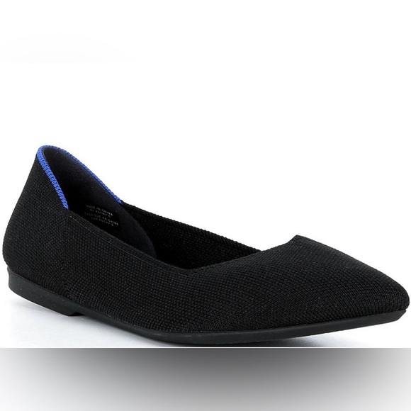 Rothy’s Sz 7.5 Black Washable Pointed Toe Ballerina Flats - Picture 4 of 11